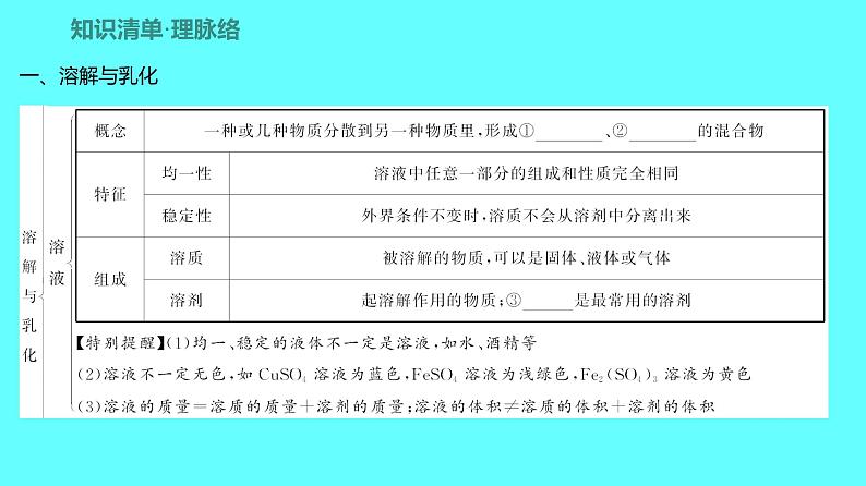 2024湖南中考复习 人教版化学 第九单元　溶液 课件第2页