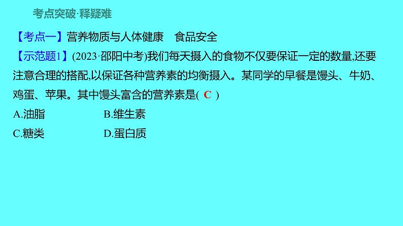 2024湖南中考复习 人教版化学 第十二单元　化学与生活 课件第6页