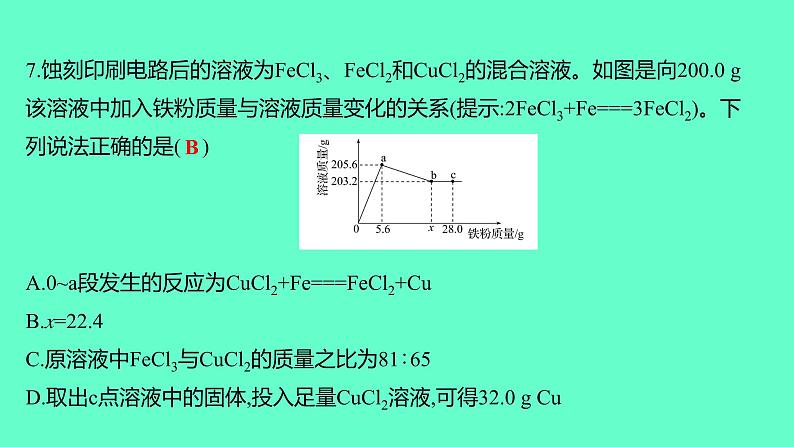 2024贵州中考一轮复习 人教版化学 2024贵州初中学业水平考试模拟卷（四） 课件08