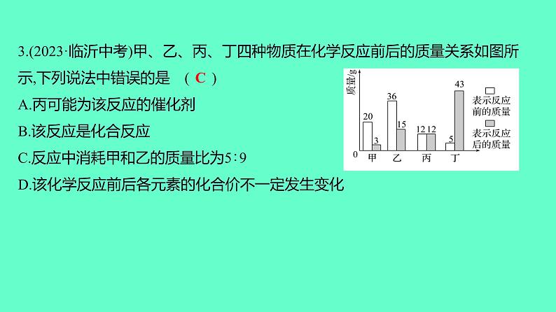 2024贵州中考一轮复习 人教版化学 技能提升专项训练五　化学中质量关系的应用 课件第4页