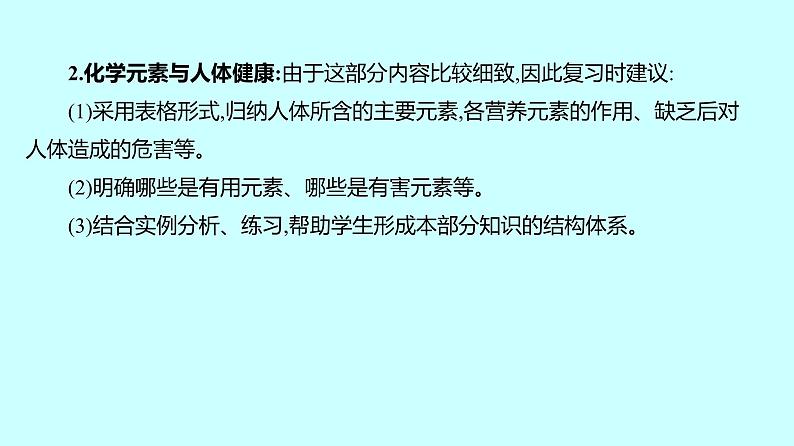 2024贵州中考复习 人教版化学 板块四 第2讲　化学物质与健康、常见的化学合成材料 课件第5页