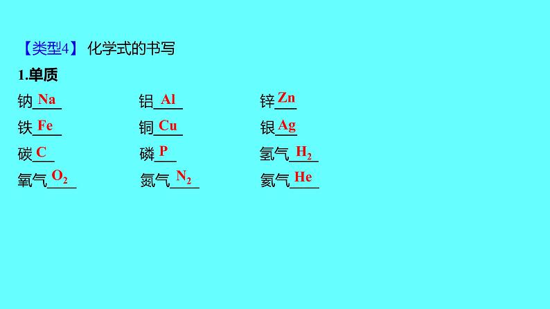 2024湖南中考复习 人教版化学 微专题一　化学用语 课件06