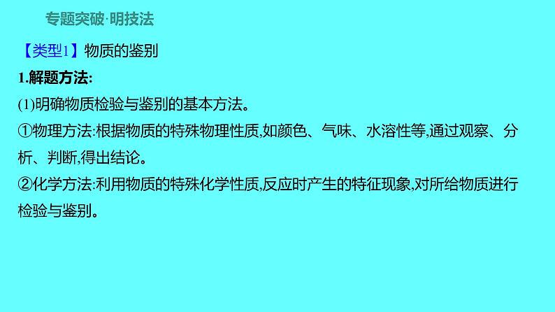 2024湖南中考复习 人教版化学 专题二　物质的鉴别、除杂、推断和转化 课件02