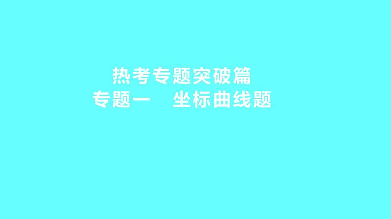 2024湖南中考复习 人教版化学 专题一　坐标曲线题 课件第1页