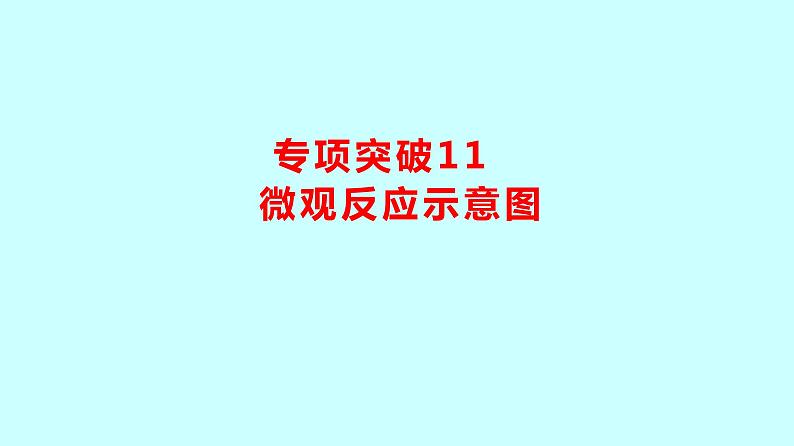2024贵州中考复习 人教版化学 专项突破11　微观反应示意图 课件01