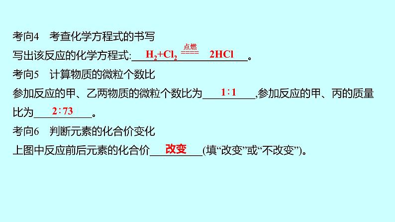2024贵州中考复习 人教版化学 专项突破11　微观反应示意图 课件04