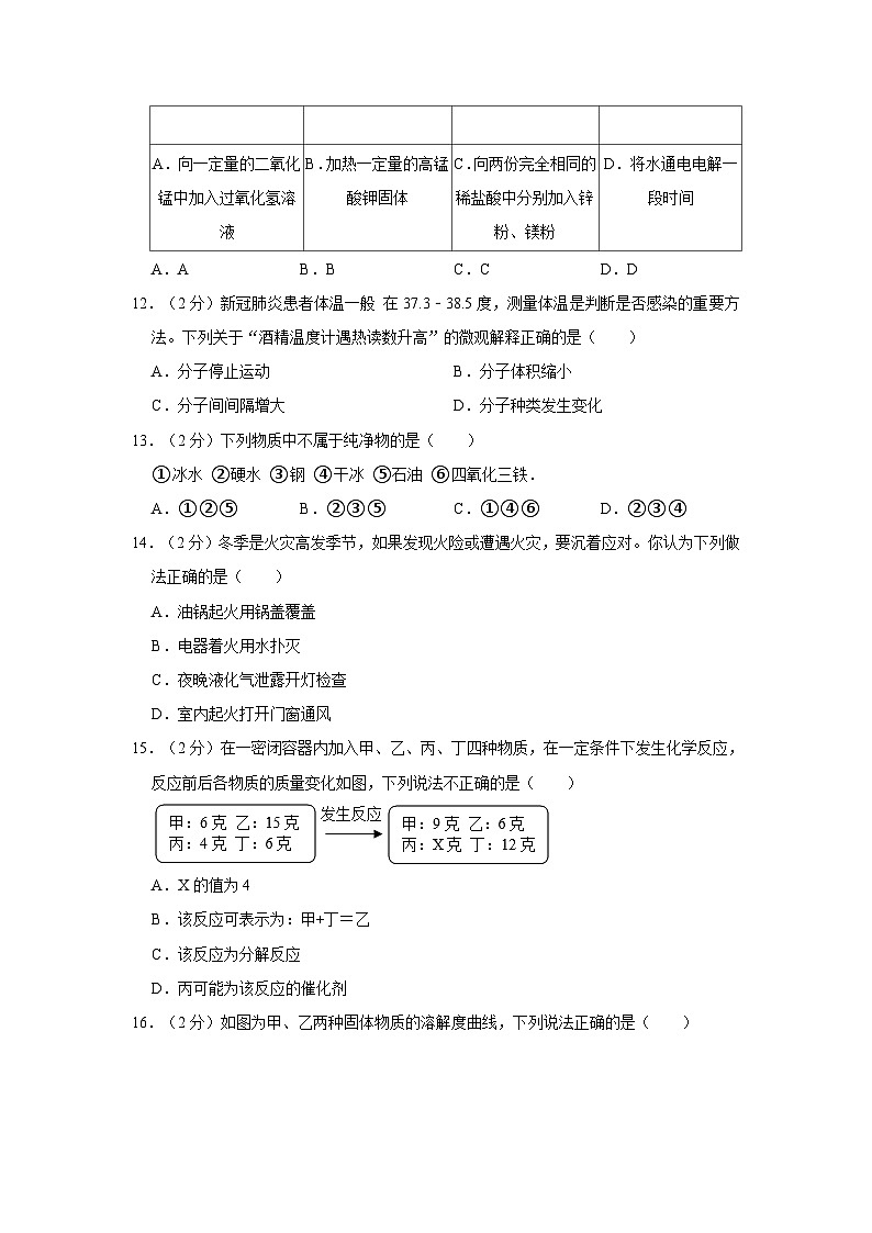 2021-2022学年重庆市武隆区江口中学九年级（上）期末化学试卷第3页