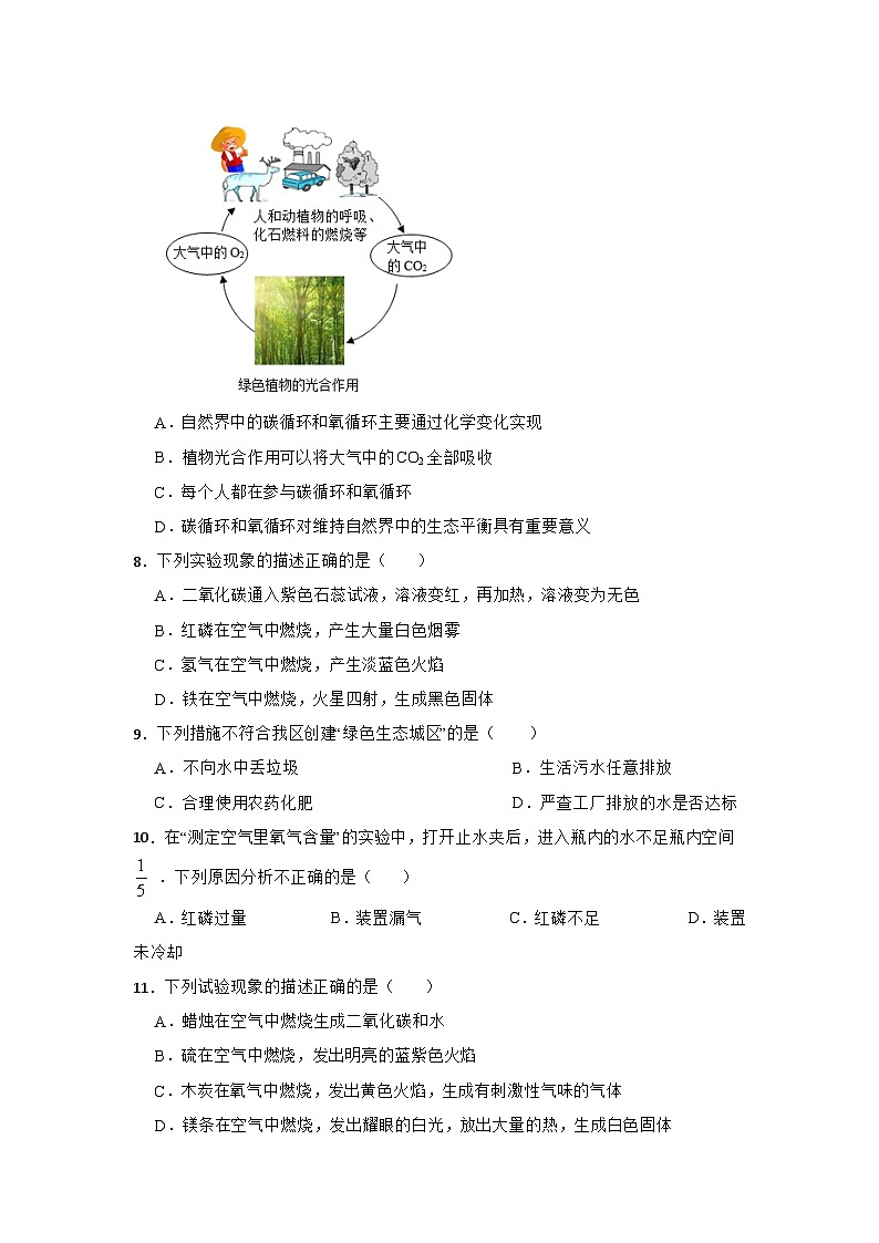 第二单元我们周围的空气单元复习题（解析版）-2023-2024学年九年级化学人教版上册02