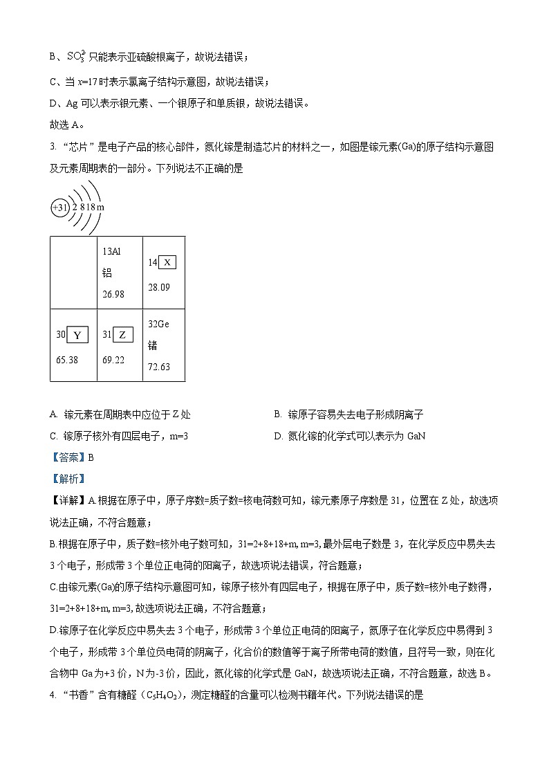 四川省成都市武侯区成都市棕北中学2023-2024学年九年级下学期3月月考化学试题（原卷版+解析版）02
