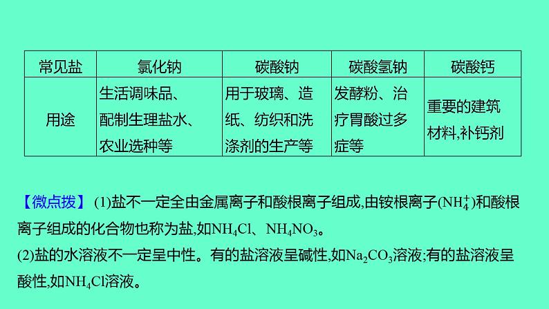 2024福建中考一轮复习 人教版化学 教材基础复习 板块一　主题7　盐和化肥课件PPT第3页