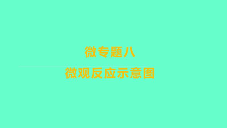 2024福建中考一轮复习 人教版化学 微专题八　微观反应示意图课件PPT第1页