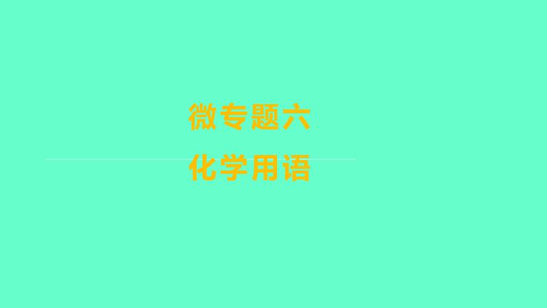 2024福建中考一轮复习 人教版化学 微专题六　化学用语课件PPT第1页