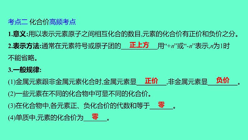 2024福建中考一轮复习 人教版化学 教材基础复习 板块二　主题3　物质组成的表示课件PPT05