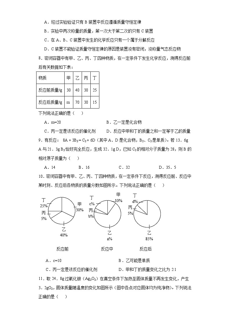 专题05 质量守恒定律-三年中考（2021-2023）化学模拟题知识点汇编专项训练第3页