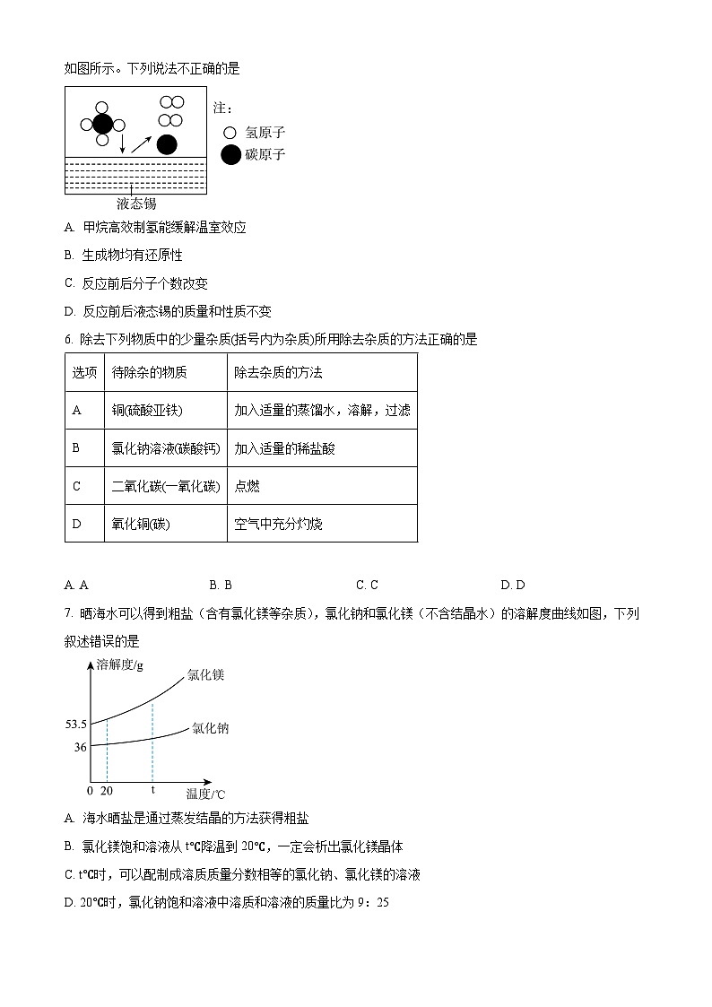 山东省济宁市嘉祥县2023-2024学年九年级下学期学期3月月考化学试题（原卷版+解析版）02