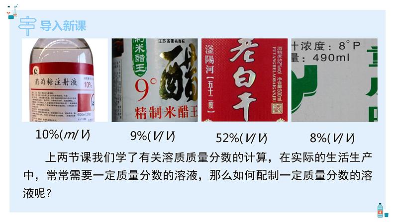 人教版九年级化学下册同步精品课件  实验活动5一定溶质质量分数的氯化钠溶液的配制（精品同步教学课件）03