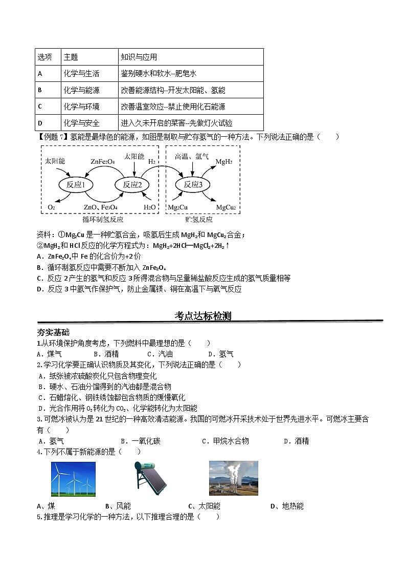 人教版九年级化学上册尖子生必备题典【考点精讲精练】第十六讲燃料的利用与开发(原卷版+解析)03
