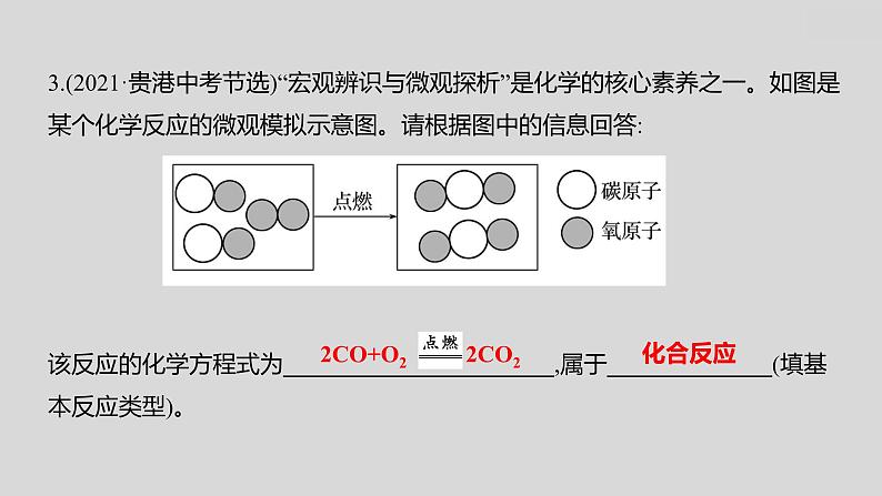 2024广西中考复习 通用版化学 教材基础复习 板块三  第3讲　化学反应类型和化学方程式 课件第8页