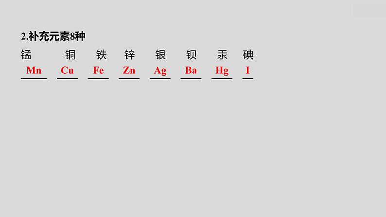 2024广西中考复习 通用版化学 教材基础复习 专项突破8：化学用语 课件第3页