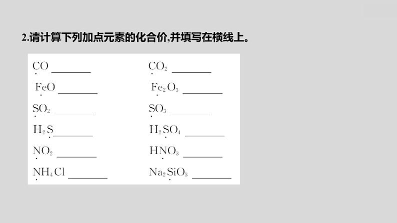 2024广西中考复习 通用版化学 教材基础复习 专项突破8：化学用语 课件第5页