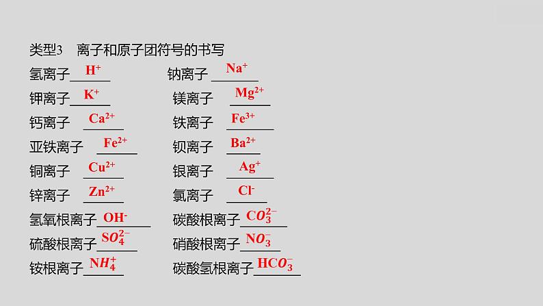 2024广西中考复习 通用版化学 教材基础复习 专项突破8：化学用语 课件第6页