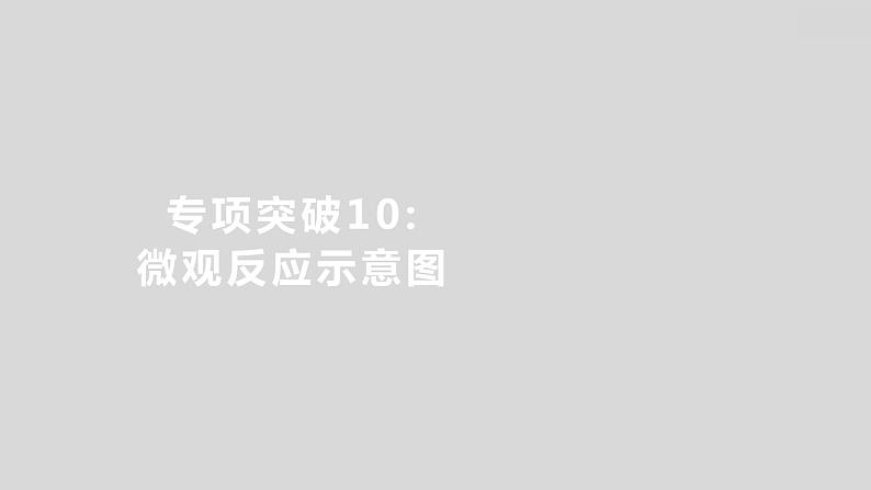 2024广西中考复习 通用版化学 教材基础复习 专项突破10：微观反应示意图 课件第1页