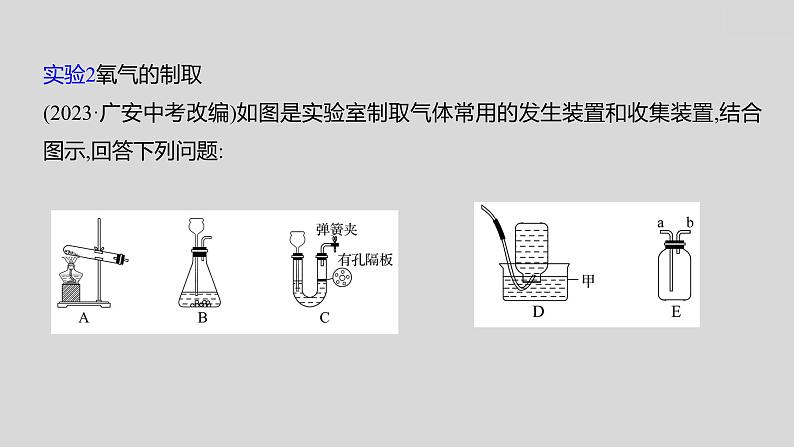 2024广西中考复习 通用版化学 热考专题突破 专题一　教材基础实验 课件第4页