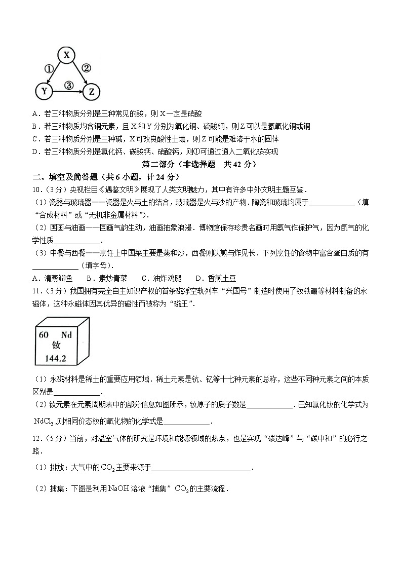 2024年陕西省西安市莲湖区中考一模化学试题03
