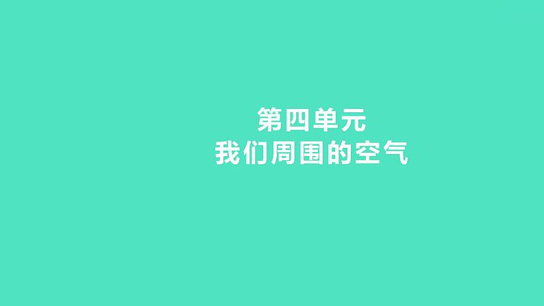 2024中考一轮复习 鲁教版化学 教材基础复习 第四单元　我们周围的空气 课件第1页