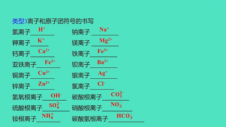 2024中考一轮复习 鲁教版化学 教材基础复习 微专题一　化学用语 课件第5页