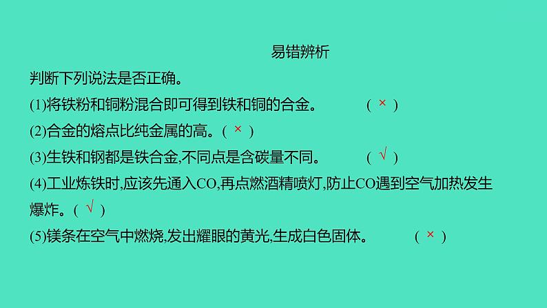 2024中考一轮复习 鲁教版化学 教材基础复习 第九单元　金属 课件第8页