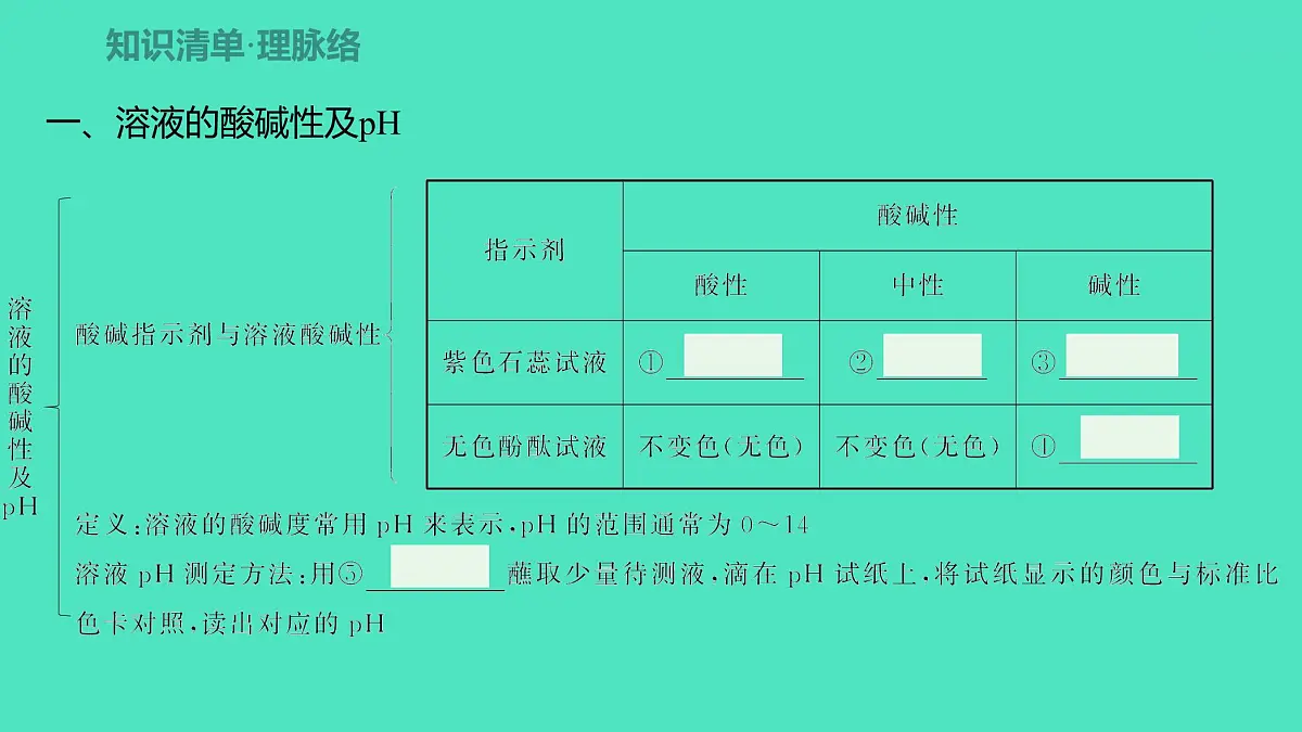 2024中考一轮复习 鲁教版化学 教材基础复习 第七单元 第三节、第四节 溶液的酸碱性及中和反应 课件第2页