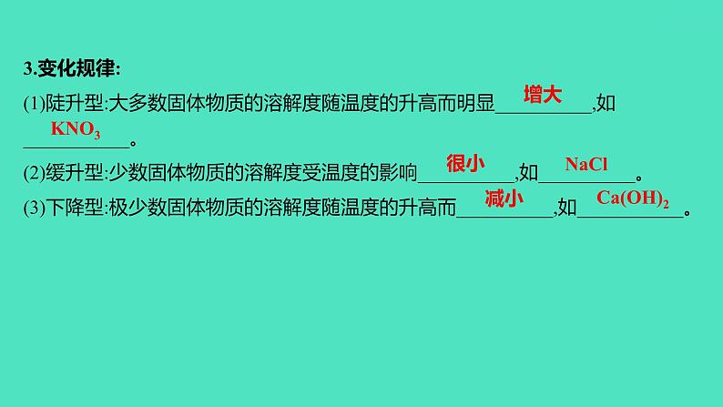 2023-2024 人教版化学 九年级下册 第九单元   课题2　第2课时　溶解度　溶解度曲线 课件第7页