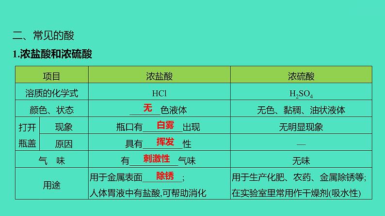 2023-2024 人教版化学 九年级下册 第十单元   课题1　第1课时　常见的酸 课件第5页