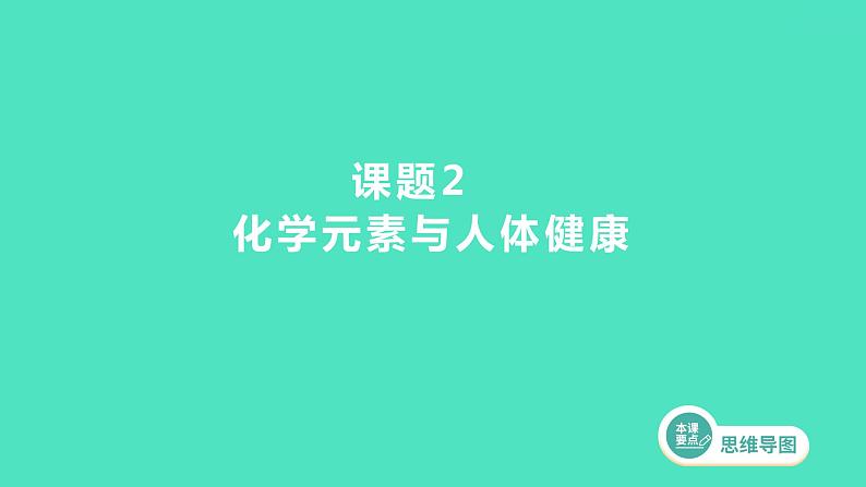 2023-2024 人教版化学 九年级下册 第十二单元   课题2　化学元素与人体健康 课件01