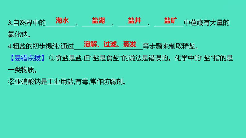 2023-2024 人教版化学 九年级下册 第十一单元   课题1　第1课时　常见的盐 课件第4页