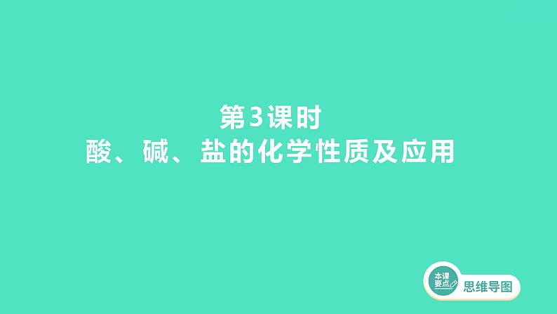 2023-2024 人教版化学 九年级下册 第十一单元   课题1　第3课时　酸、碱、盐的化学性质及应用 课件第1页