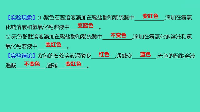 2023-2024 人教版化学 九年级下册 实验活动6　酸、碱的化学性质 课件第5页