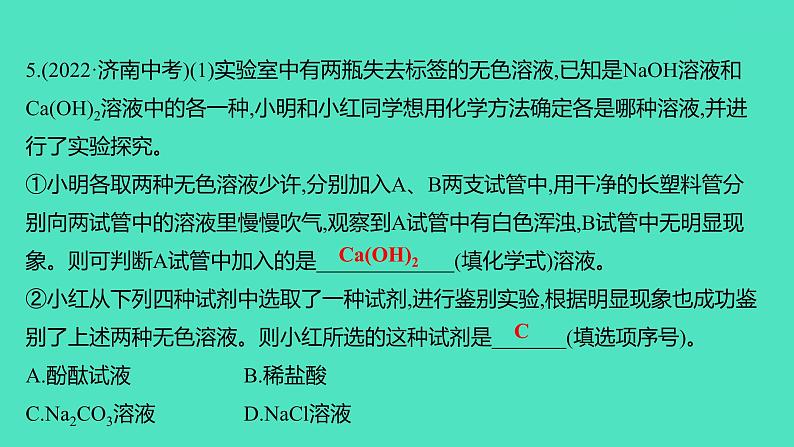 2023-2024 人教版化学 九年级下册 微专题4　物质的检验与鉴别、分离与提纯 课件第8页