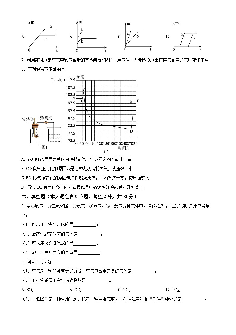 四川省资阳市安岳县安岳中学九年级上学期十月月考化学试题（原卷版）第2页