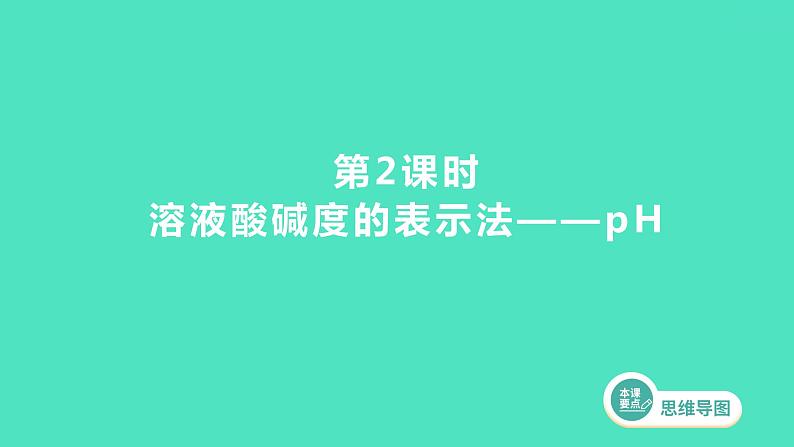 2023-2024 人教版化学 九年级下册 第十单元   课题2　第2课时　溶液酸碱度的表示法——pH 课件01