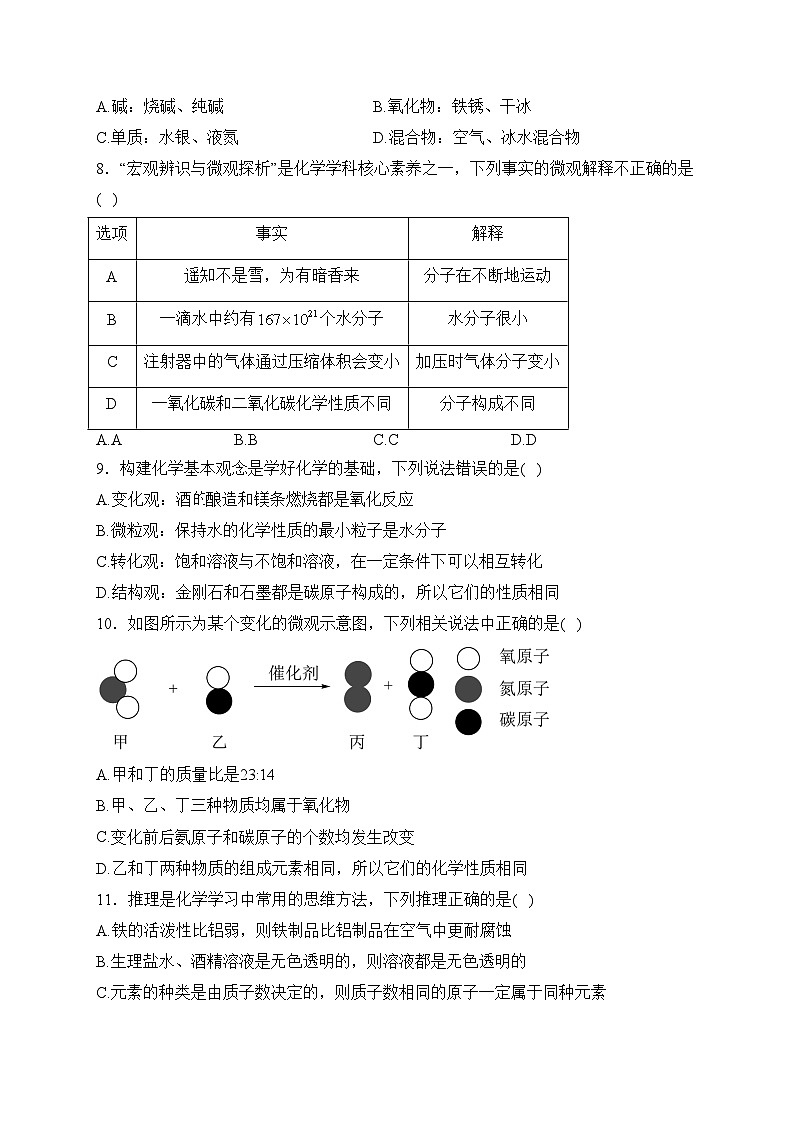 湖南省十三市州2024届九年级上学期期末考试化学试卷(含答案)第2页