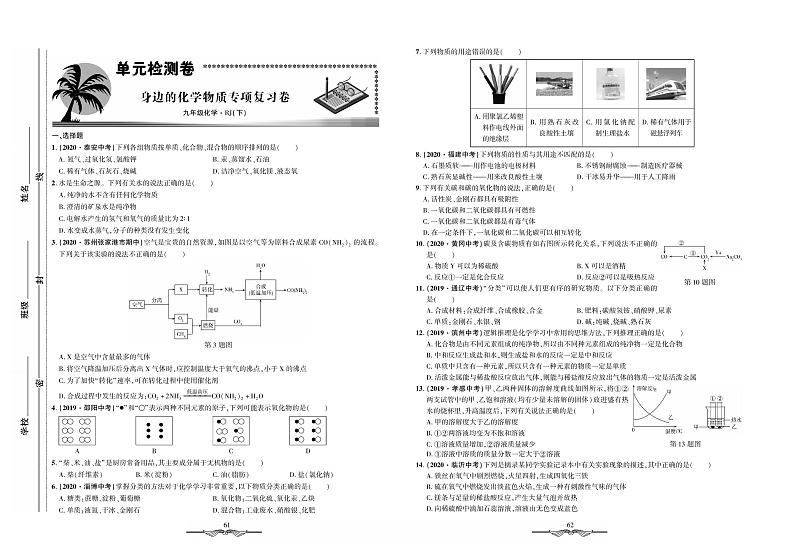 身边的化学物质专项复习卷-九年级全册初三化学【·初中夺冠单元检测卷】（人教版）-身边的化学物质专项复习卷.pdf第1页