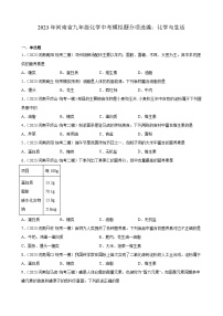 2023年河南省九年级化学中考模拟题分项选编：化学与生活