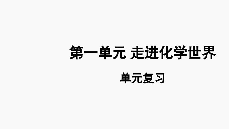 第一单元 走进化学世界（单元复习课件）-九年级化学上册同步备课系列（人教版）第1页