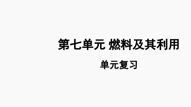 第七单元 燃料及其利用（单元复习课件）-九年级化学上册同步备课系列（人教版）01