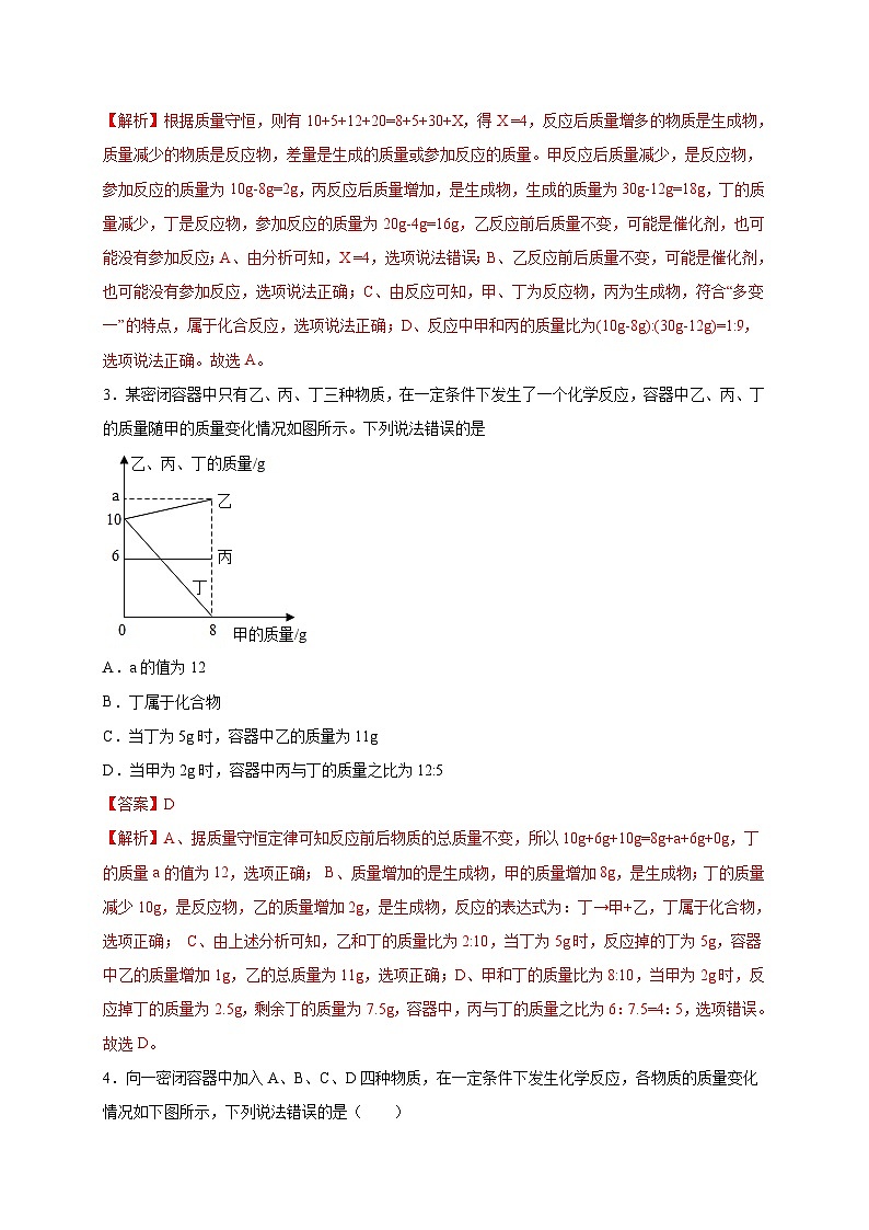 选择专练07（化学方程式计算30题）-2022年中考化学常考点专题必杀集训（人教版）02
