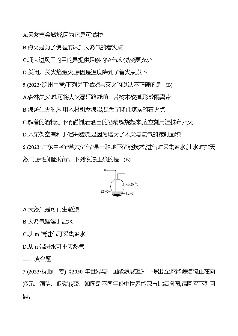 2023-2024 人教版化学 中考一轮复习 第七单元　燃料及其利用 提高练习 （教师版）第2页
