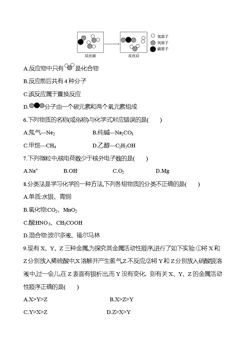 2023-2024 人教版化学 中考一轮复习 株洲市2023年初中学业水平考试 提高练习 （带答案版）第2页