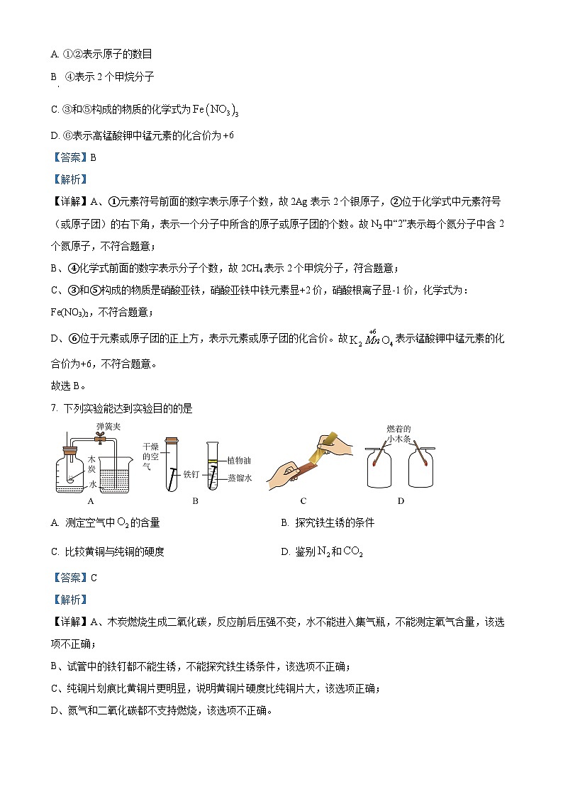2024年陕西省西安市部分学校九年级下学期二模考试化学试题 （原卷版+解析版）03